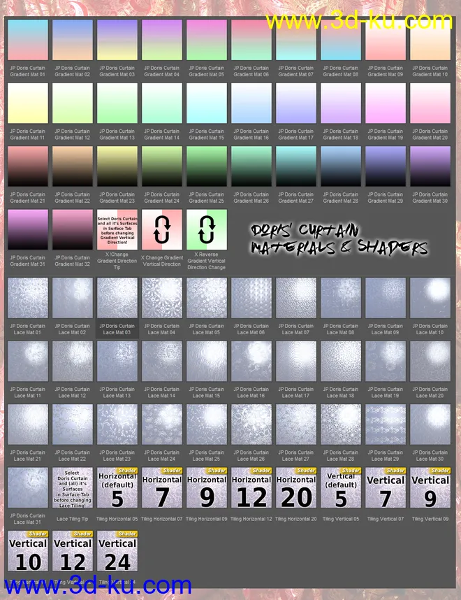 JP Doris Curtain - Poses and Prop for Victoria 8模型的图片9