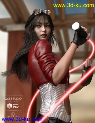 3D打印模型Kanzashi Hair for Genesis 3 Female(s)的图片