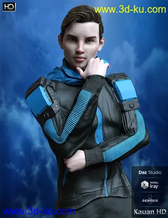 3D打印模型Kauan HD for Genesis 8 Male的图片
