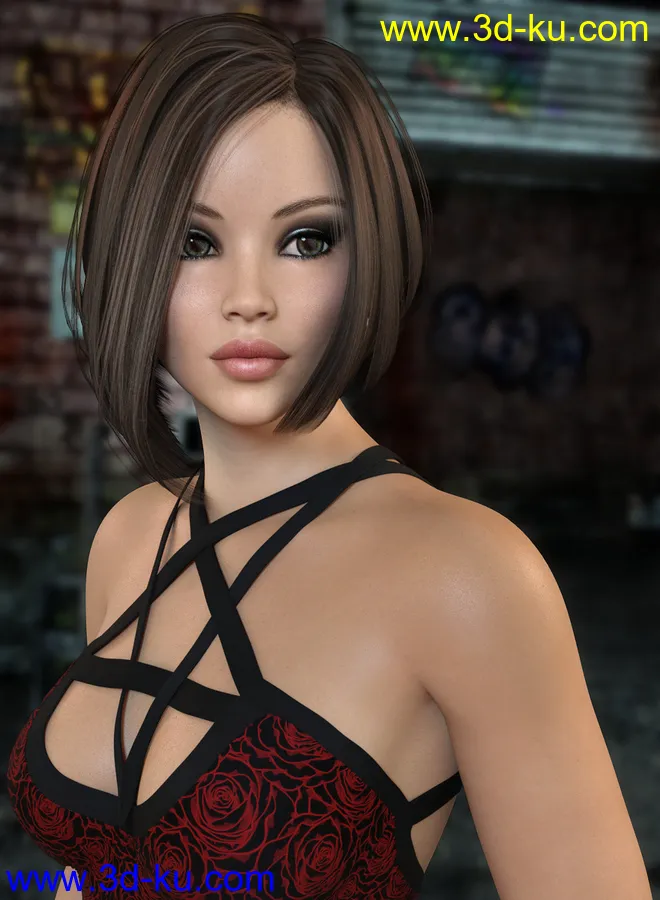 Kaylessa Hair for Genesis 3 and 8 Female(s)模型的图片1