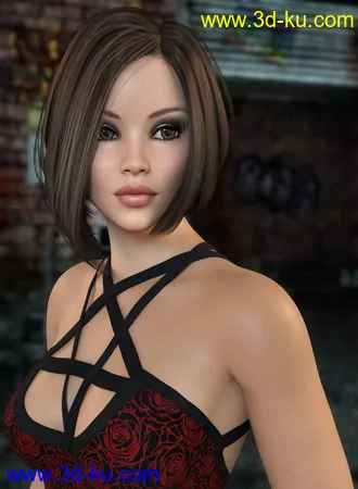 3D打印模型Kaylessa Hair for Genesis 3 and 8 Female(s)的图片