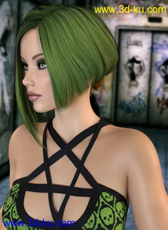 3D打印模型Kaylessa Hair for Genesis 3 and 8 Female(s)的图片