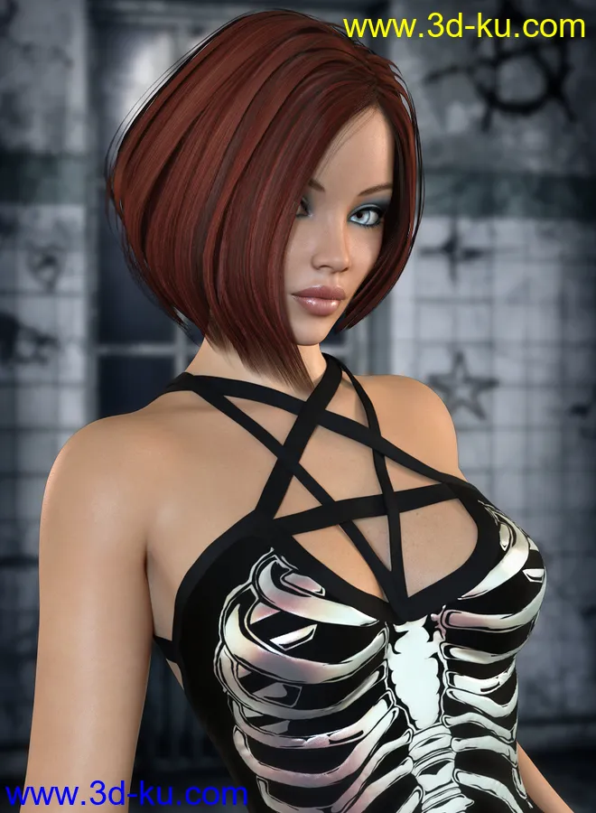 Kaylessa Hair for Genesis 3 and 8 Female(s)模型的图片3