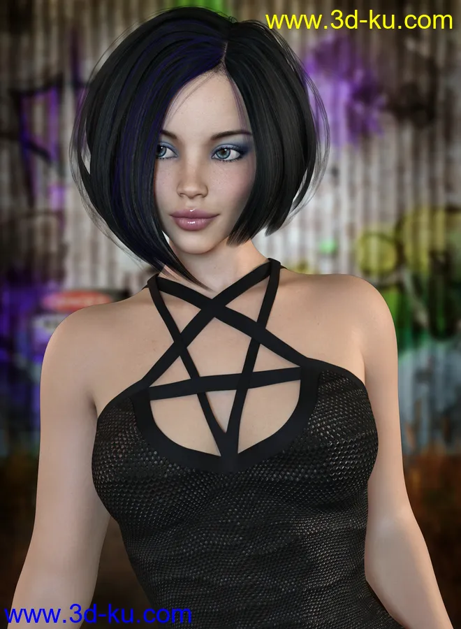 Kaylessa Hair for Genesis 3 and 8 Female(s)模型的图片6