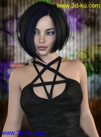 3D打印模型Kaylessa Hair for Genesis 3 and 8 Female(s)的图片