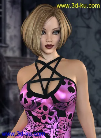 3D打印模型Kaylessa Hair for Genesis 3 and 8 Female(s)的图片