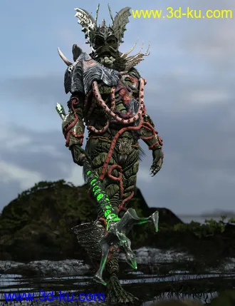 3D打印模型King of the Deep Outfit and Poses for Genesis 3 Male Creech Evolution的图片