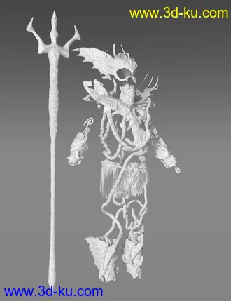 3D打印模型King of the Deep Outfit and Poses for Genesis 3 Male Creech Evolution的图片