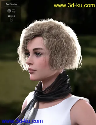 3D打印模型KylieBob Hair for Genesis 8 Female(s)的图片