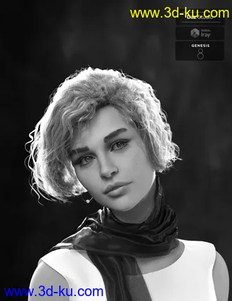 3D打印模型KylieBob Hair for Genesis 8 Female(s)的图片