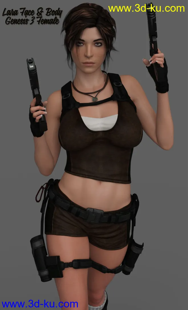Lara Croft Face and Body Morph模型的图片1