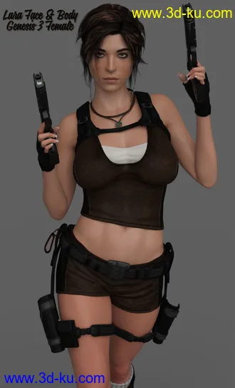 3D打印模型Lara Croft Face and Body Morph的图片