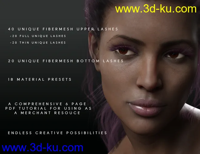 Lash Master For Genesis 8 Females模型的图片2
