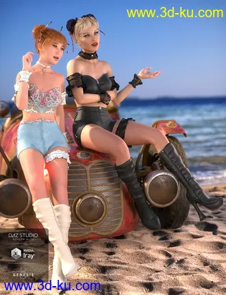 3D打印模型Leather and Lace Flirty Outfit Textures的图片