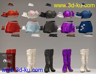 3D打印模型Leather and Lace Flirty Outfit Textures的图片