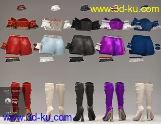 3D打印模型Leather and Lace Flirty Outfit Textures的图片