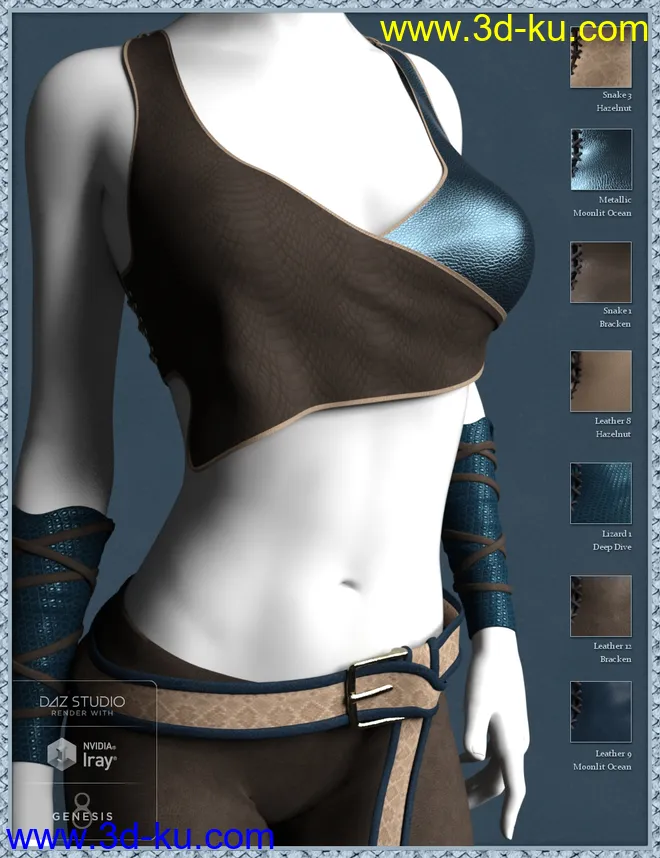 Leather Shader Presets 2 for Iray模型的图片1
