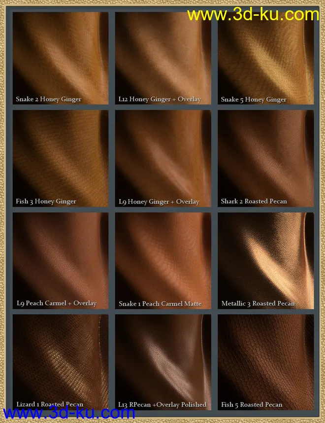 Leather Shader Presets 2 for Iray模型的图片2