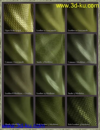 3D打印模型Leather Shader Presets 2 for Iray的图片