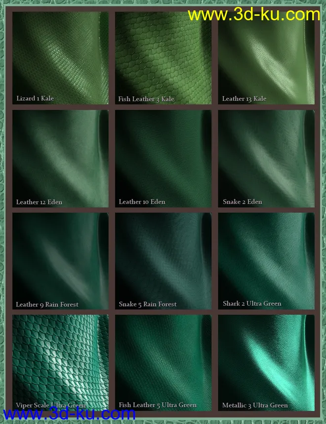 Leather Shader Presets 2 for Iray模型的图片5