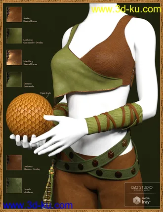3D打印模型Leather Shader Presets 2 for Iray的图片