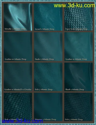 3D打印模型Leather Shader Presets 2 for Iray的图片