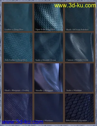 3D打印模型Leather Shader Presets 2 for Iray的图片