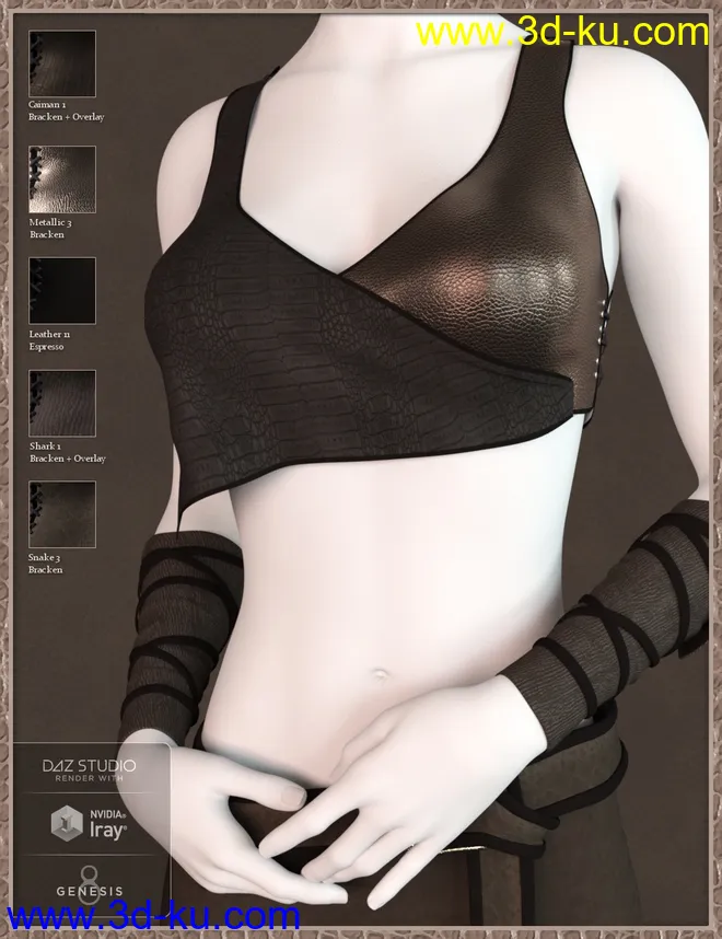 Leather Shader Presets 2 for Iray模型的图片9