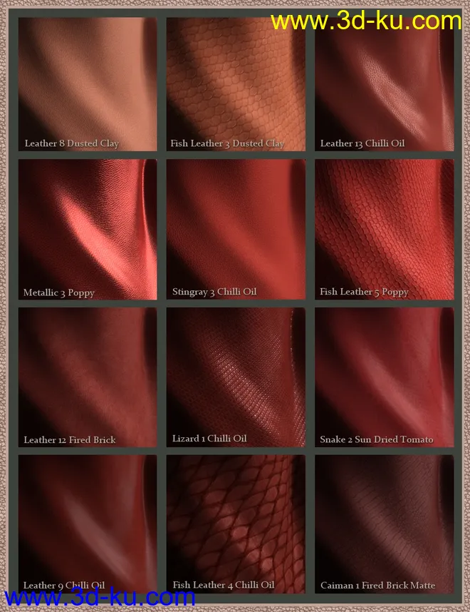 Leather Shader Presets 2 for Iray模型的图片10