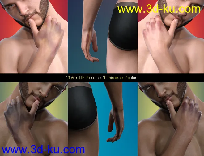 LIE Body Bruises for Genesis 3 and 8 Male(s)模型的图片4