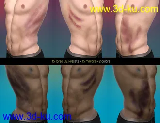 3D打印模型LIE Body Bruises for Genesis 3 and 8 Male(s)的图片