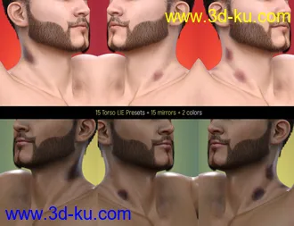 3D打印模型LIE Body Bruises for Genesis 3 and 8 Male(s)的图片