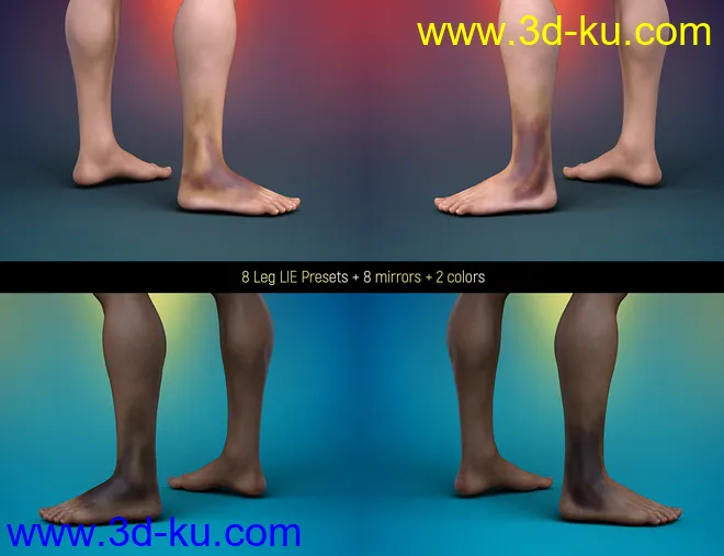 LIE Body Bruises for Genesis 3 and 8 Male(s)模型的图片16