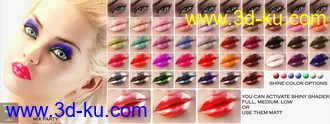 3D打印模型LIE Make-up Set 2 for Genesis 8 Female的图片