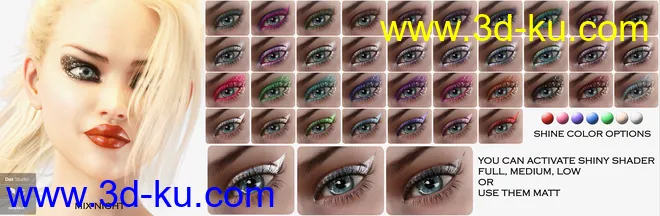 LIE Make-up Set 2 for Genesis 8 Female模型的图片4