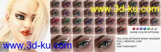 3D打印模型LIE Make-up Set 2 for Genesis 8 Female的图片
