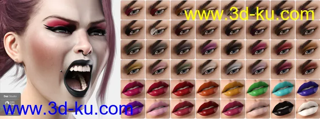 LIE Make-Up Set for Genesis 8 Female模型的图片2