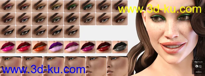LIE Make-Up Set for Genesis 8 Female模型的图片4