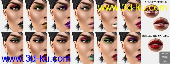 LIE Make-Up Set for Genesis 8 Female模型的图片5