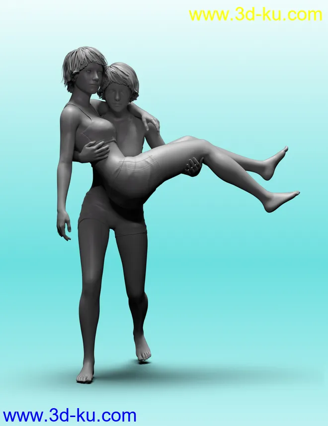 Lift Carry Push or Drag poses for Genesis 8 Female模型的图片2