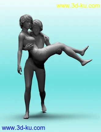 3D打印模型Lift Carry Push or Drag poses for Genesis 8 Female的图片