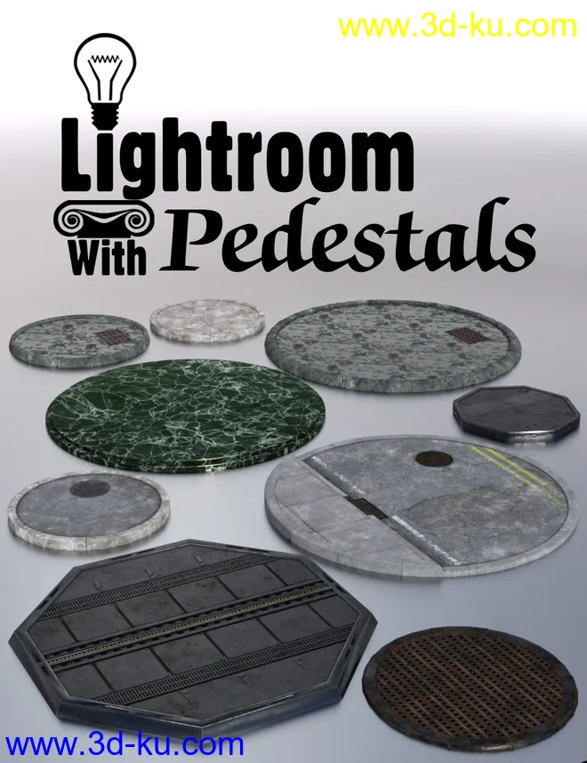 Lightroom with Pedestals模型的图片1