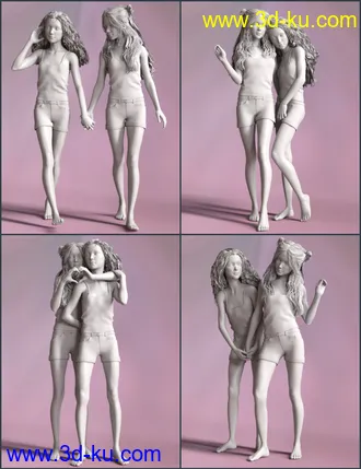 3D打印模型Little Divas Poses for Genesis 8 Female(s)的图片