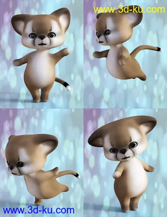 3D打印模型Little Puma Poses for Pounce the Puma的图片