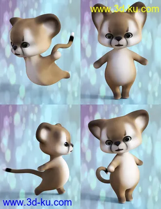 3D打印模型Little Puma Poses for Pounce the Puma的图片