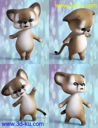 3D打印模型Little Puma Poses for Pounce the Puma的图片