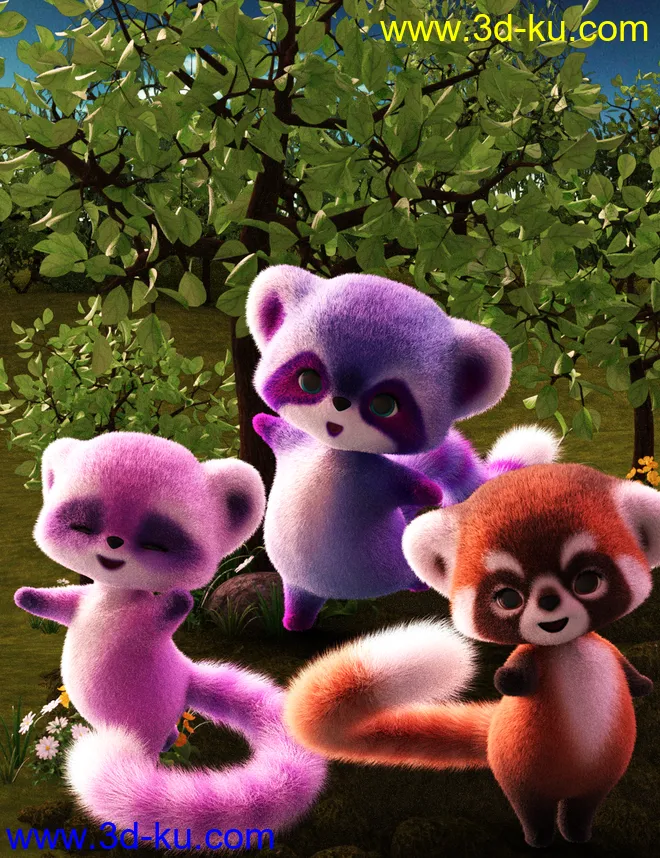 Little Racoon Poses for Ping The Ringtail模型的图片1
