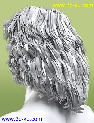 3D打印模型Long Mane Hair for Genesis 3 and 8 Male(s)的图片