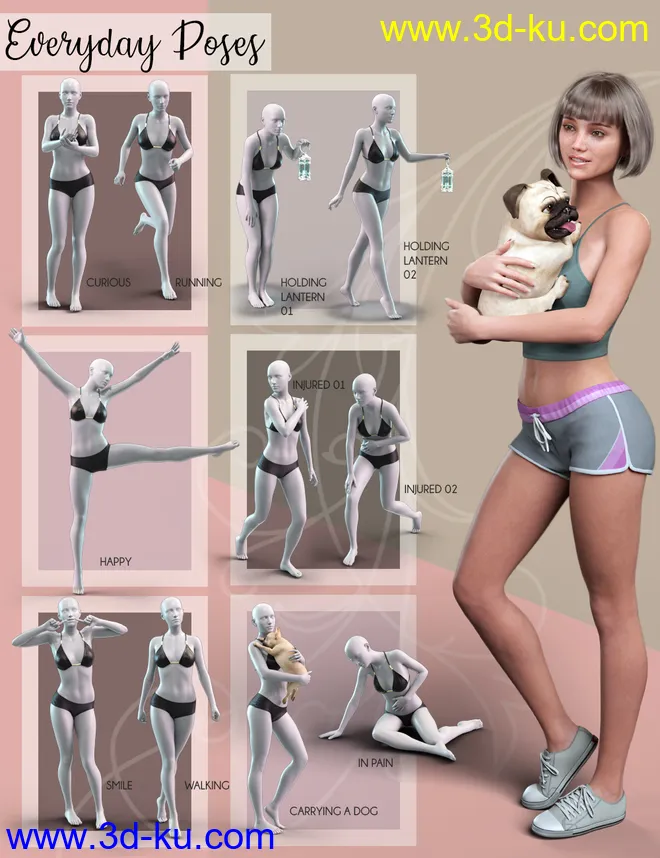 Lotsa Poses for Genesis 8 Female模型的图片9