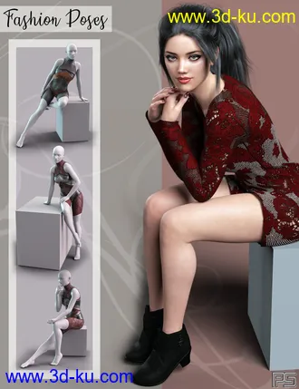 3D打印模型Lotsa Poses for Genesis 8 Female的图片